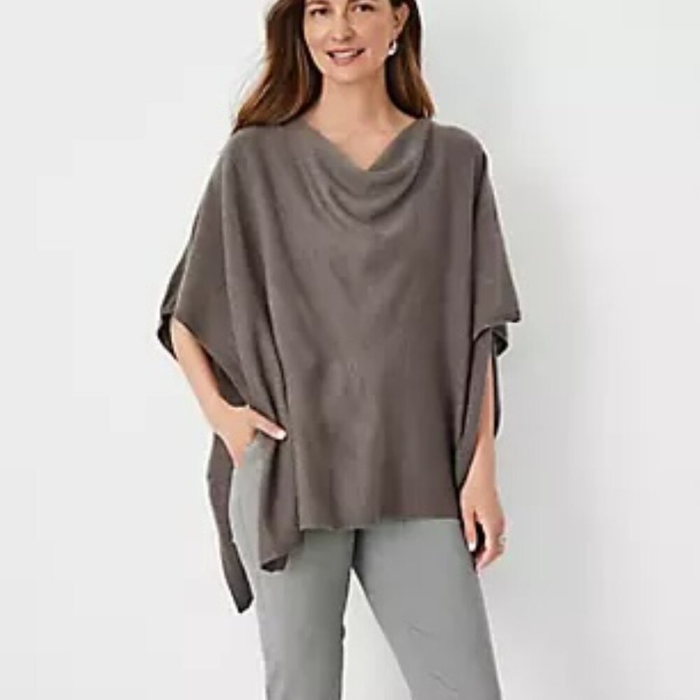 ‘NWOT Ann Taylor Cowl Neck Poncho